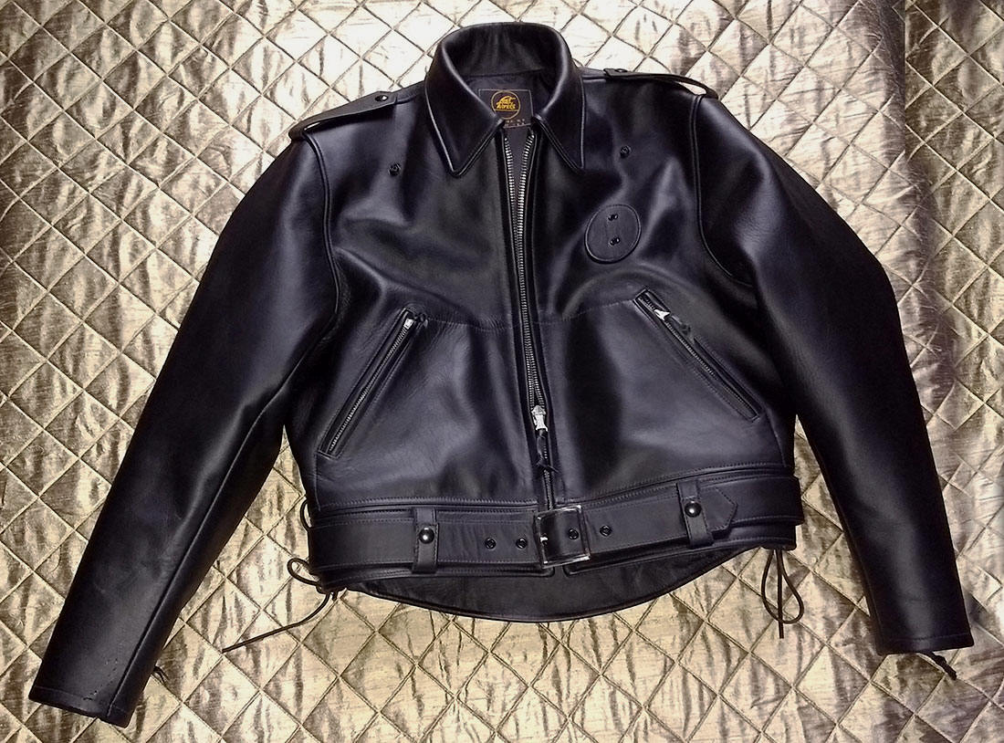 Trojan Leather Wear California Highway Patrol Horsehide Motorcycle Jacket
