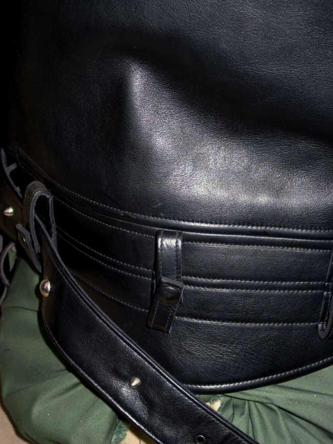 Vintage Horsehide Leather California Highway Patrol Motorcycle Jacket 1940s