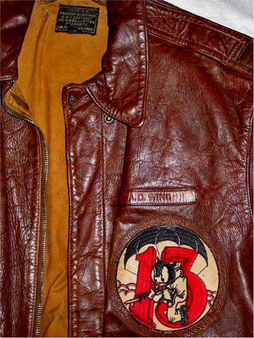 Original A-2 Flight Jacket, 513th Airborne Regiment, Lost Worlds Collection