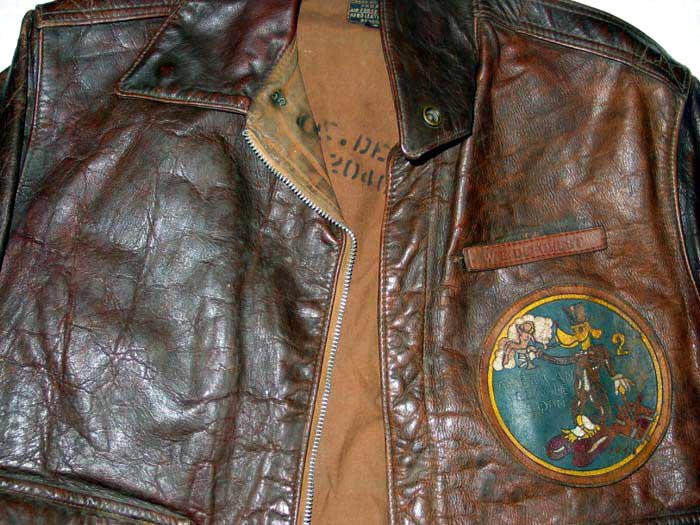 Original A-2 Flight Jacket, 2nd Eagle Squadron, copyright Lost Worlds Collection