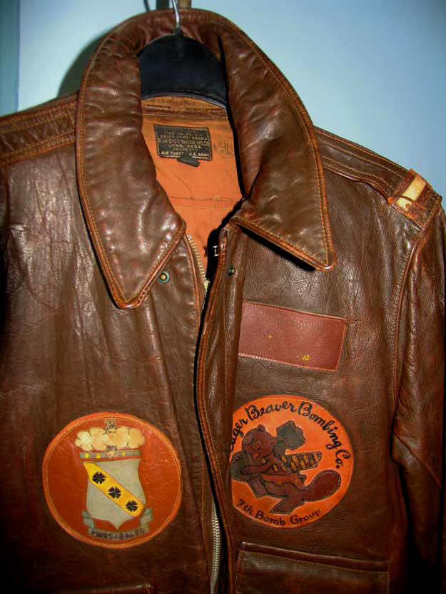 WWII 7th Bomb Group A-2 Horsehide Leather Flight Jacket