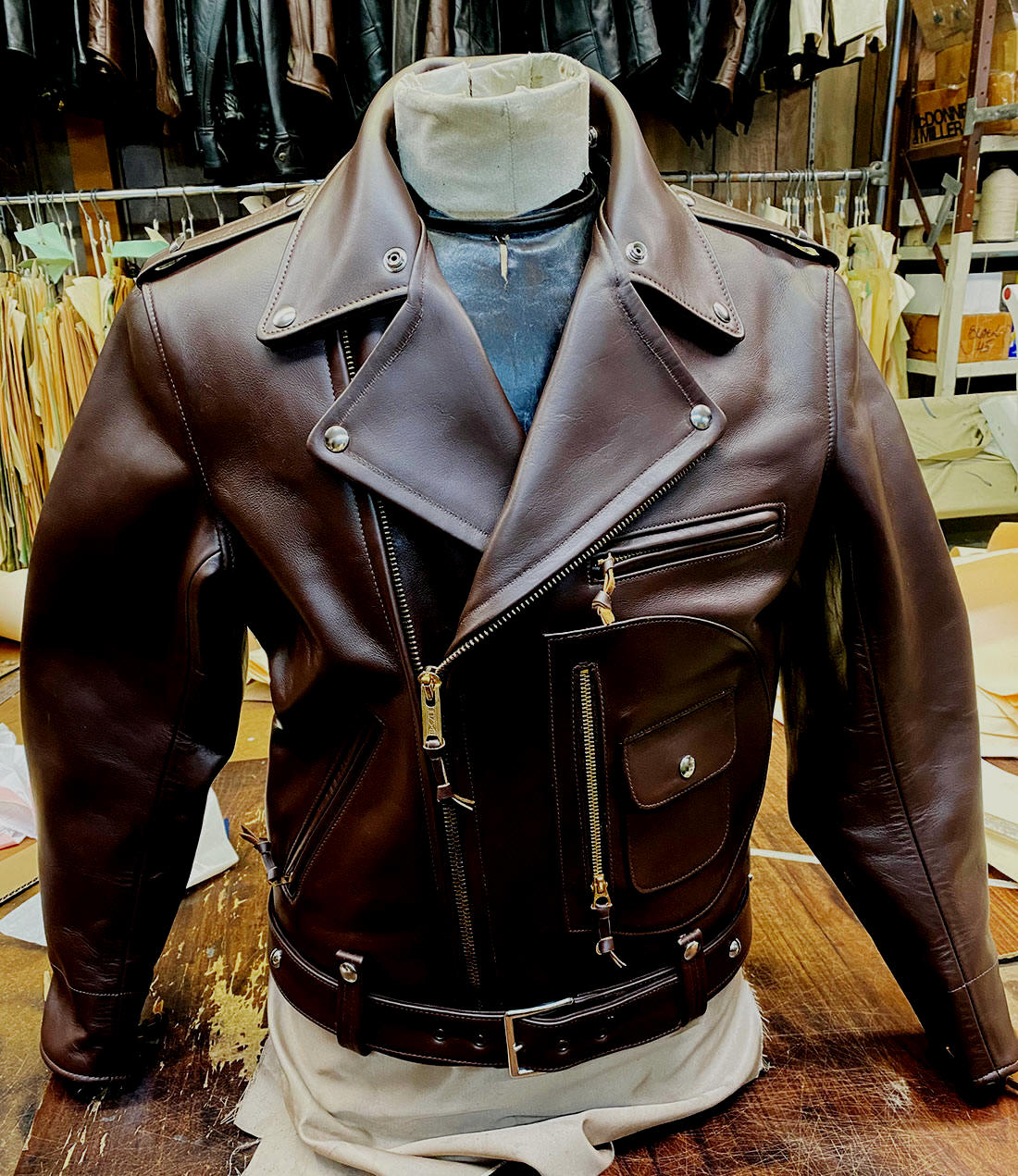 Vintage 1950s Buco J23 Russet Horsehide Motorcycle Jacket Lost Worlds USA
