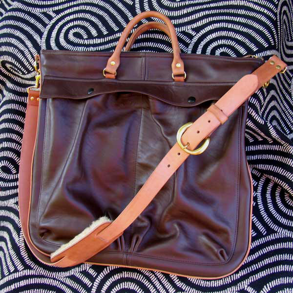 Horsehide Leather Courier Messenger Bag