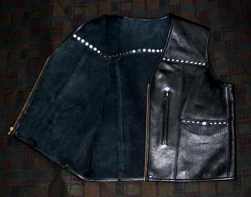 Studded Vintage Horsehide Motorcycle Vest