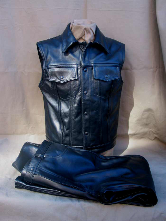 Horsehide Leather Motorcycle Jeans, Jackets