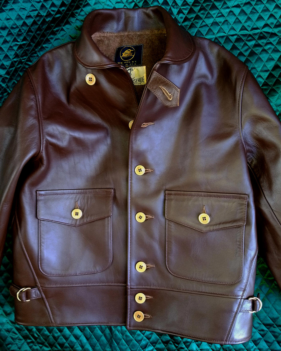 Vintage 1930s Horsehide Leather National Racer Frontal USA Lost Worlds