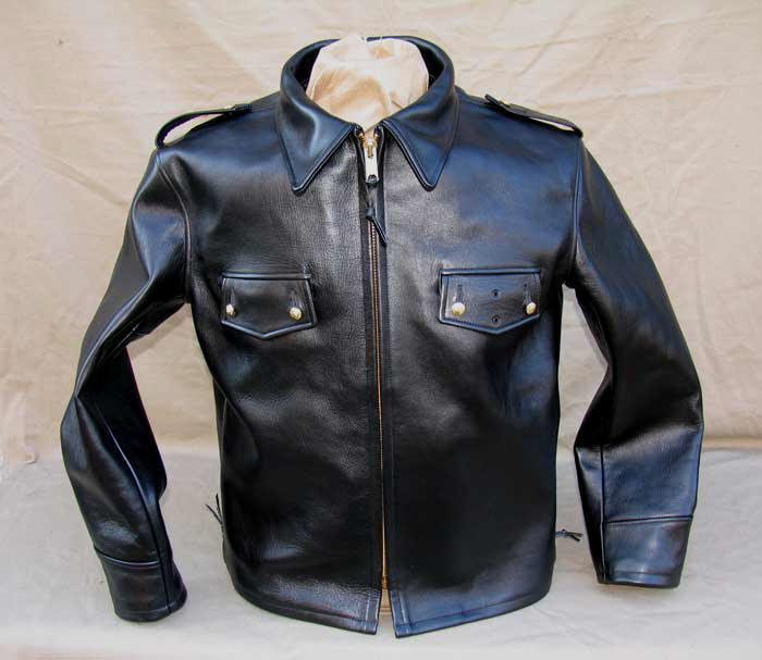 Police Horsehide Motorcycle Jacket 1960s