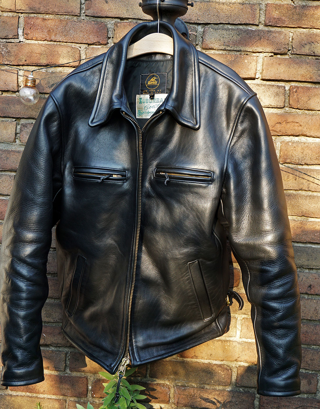 Leather motorcycle flight jackets horsehide clothing