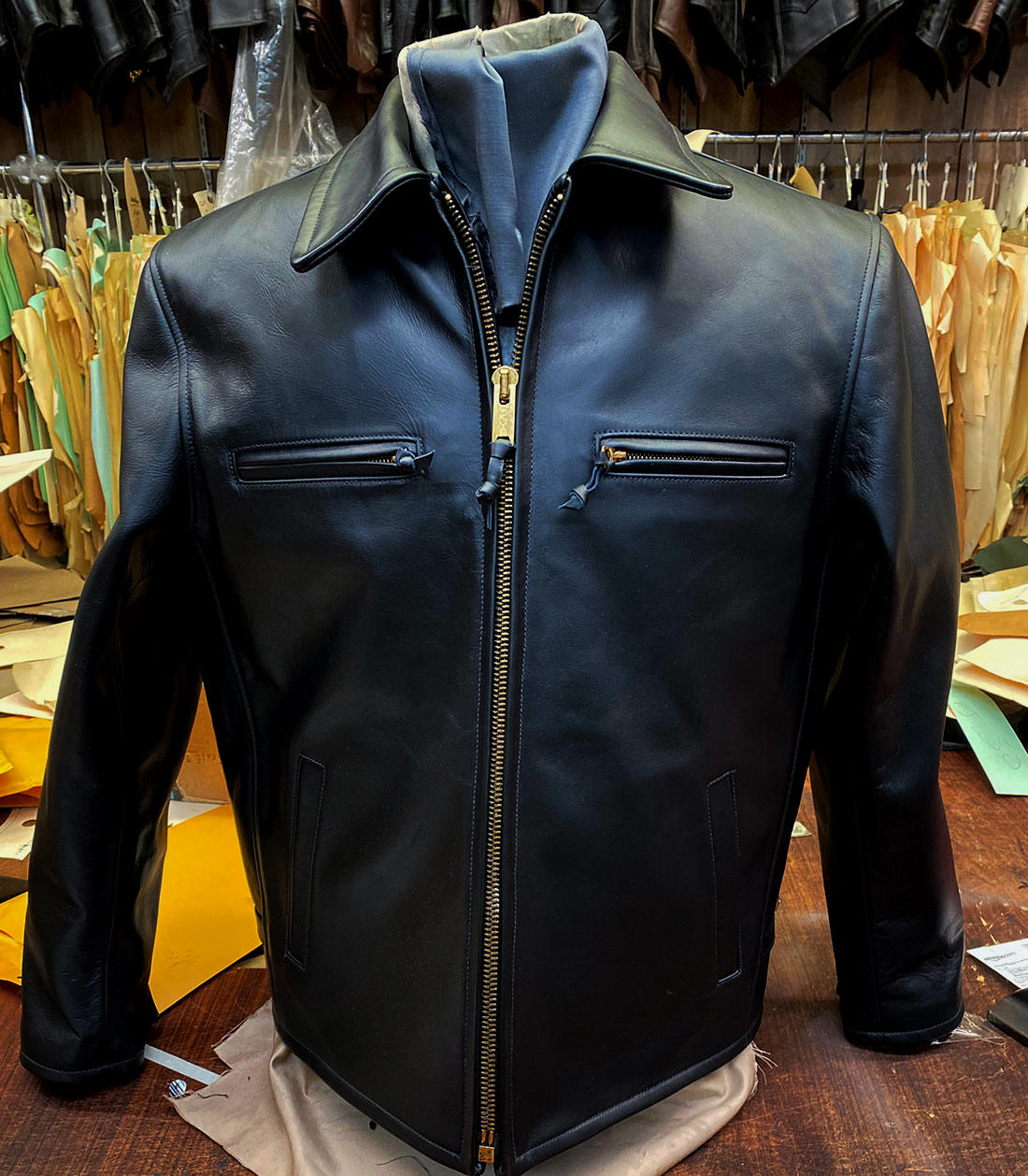 Leather motorcycle flight jackets horsehide clothing