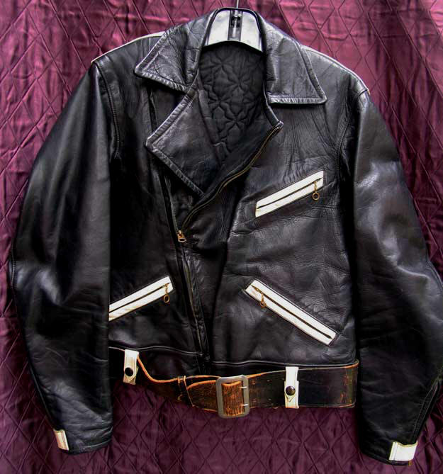 Two-Tone Original 1950s Trojan Night Rider Horsehide Motorcycle Jacket