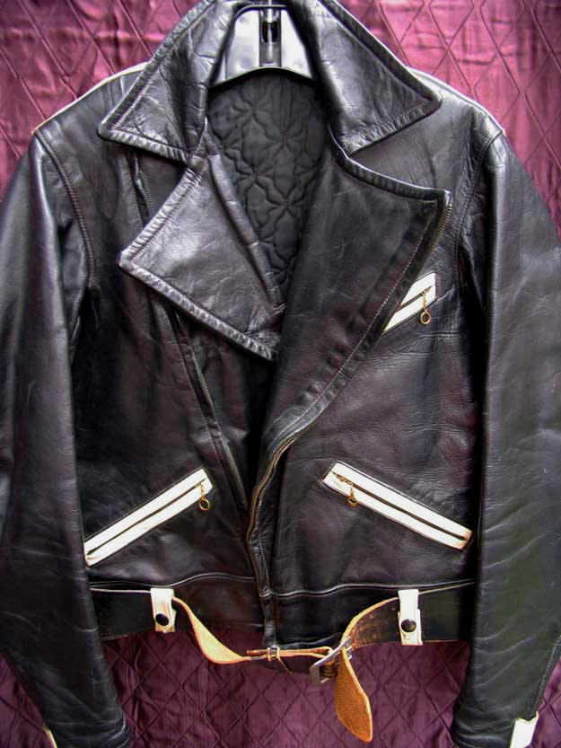 LOST WORLDS COLLECTION 1950s Trojan Night Rider Horsehide Motorcycle Jacket