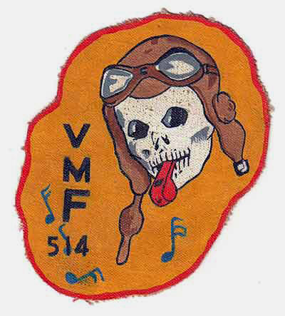 WWII USMC VMF-514 SQUADRON PATCH
