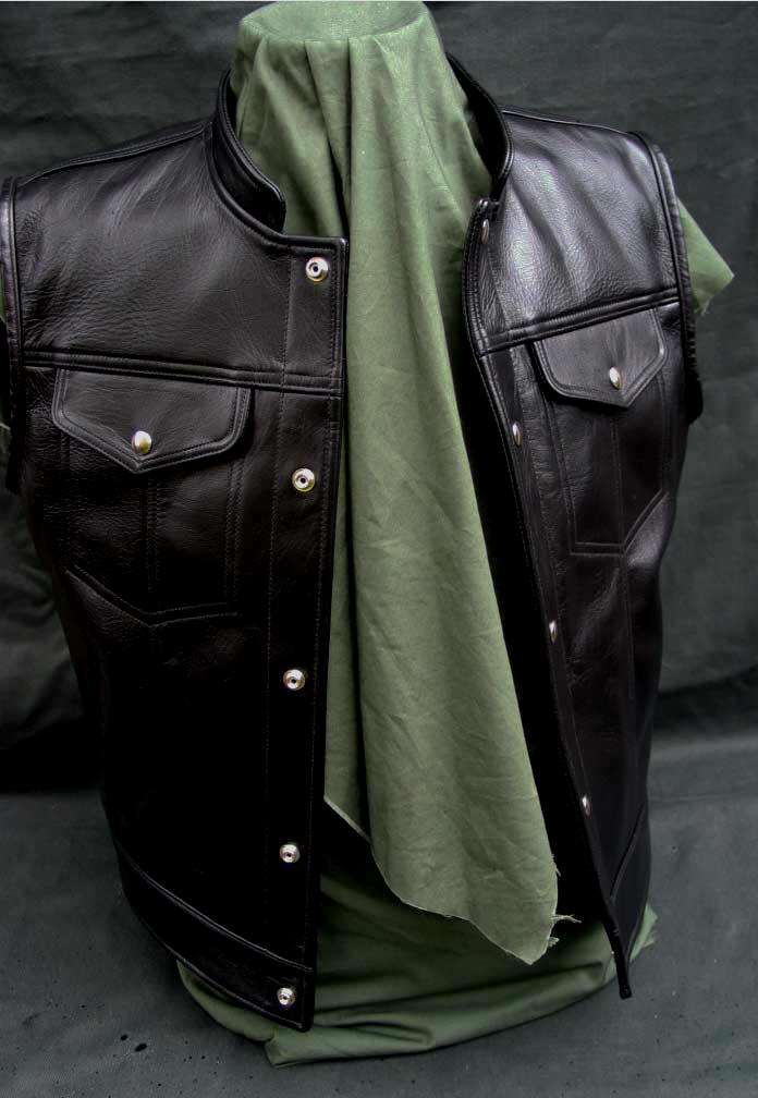 Horsehide Leather Jeans Motorcycle Vest